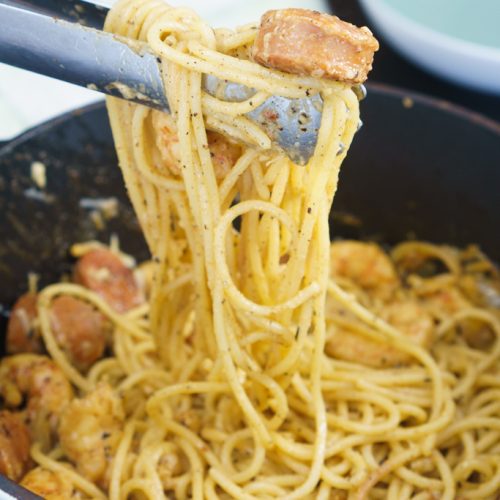 Cajun Shrimp and Sausage Pasta The Cookware Geek